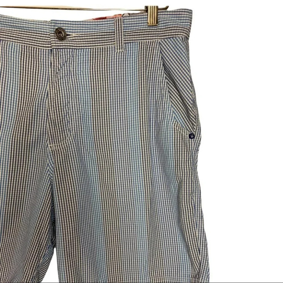 LULULEMON Men’s KAHUNA Golf Hiking Shorts Plaid Checkered Blue Size 36 Athletic - Picture 9 of 10
